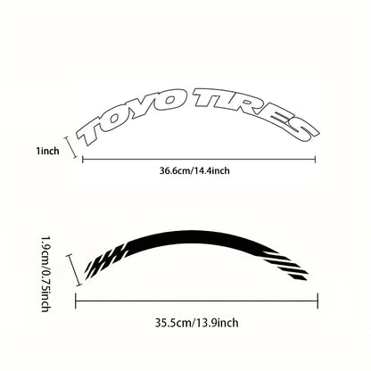 One Tire Letter Sticker Pvc Waterproof Personalized Decal Without