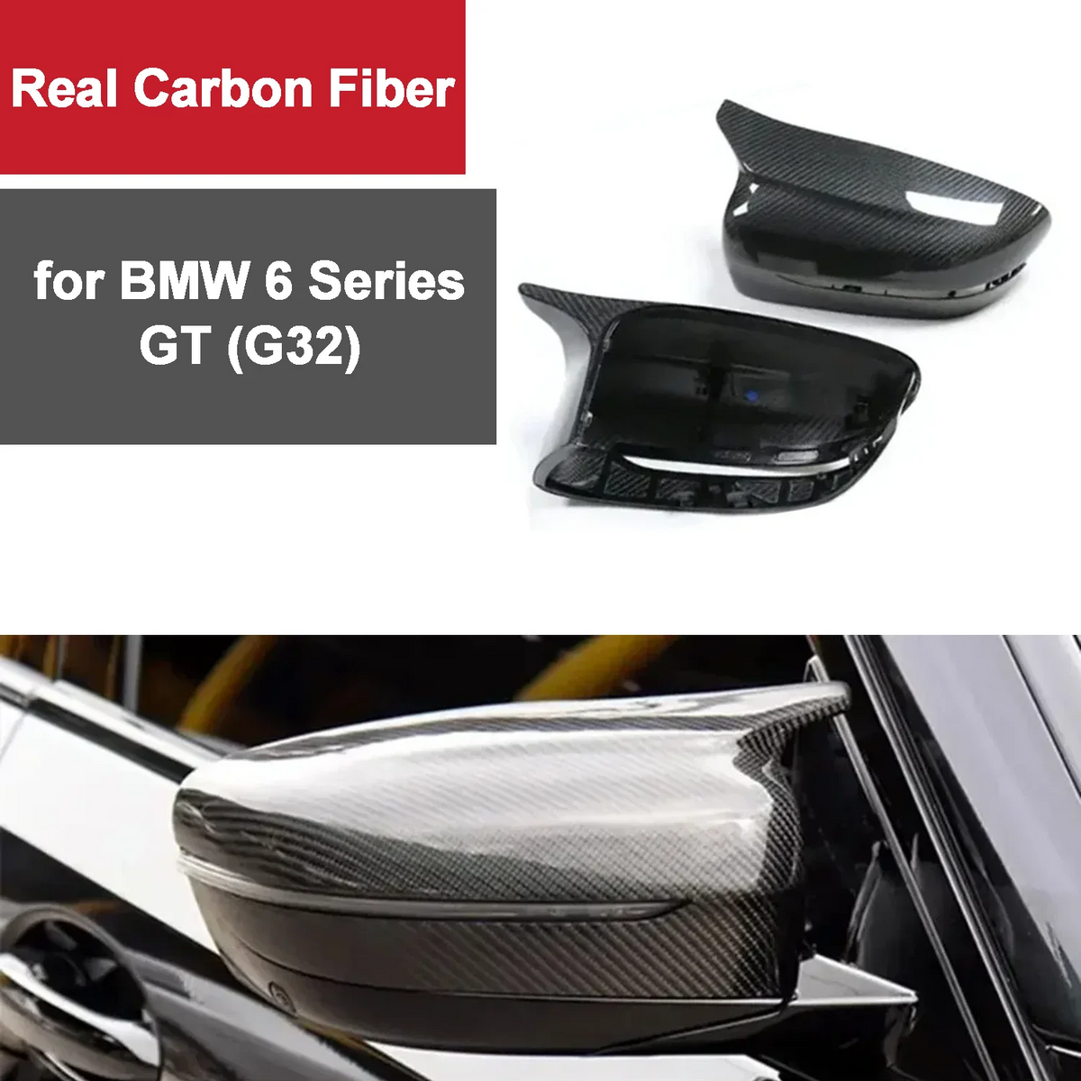 For BMW 6 Series Gt G32 Rhd Carbon Fiber Side Mirror Cover