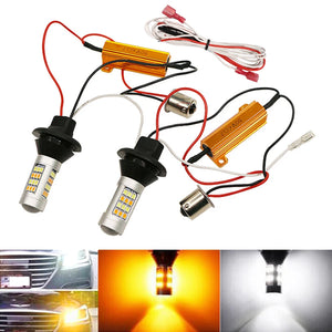 2PCS 1156 ba15s Dual Color Canbus Bulbs P21W py21w