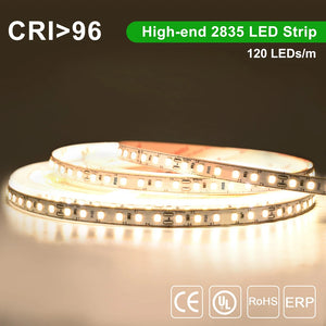 For Home Office Work 12V 24V RA95 smd2835 Strip Cri 120 Leds M