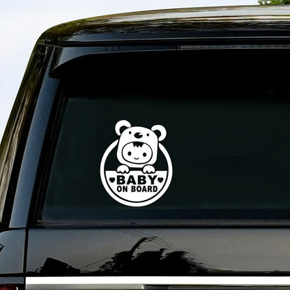 Art Design Baby On Boaro Exterior Fashion Cartoon Sticker