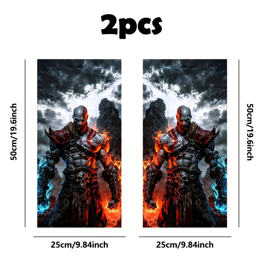 2piece Waterproof Sunscreen b-pillar Sticker Durable Vinyl