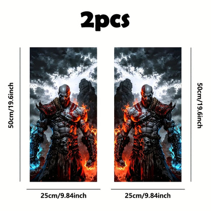 2piece Waterproof Sunscreen b-pillar Sticker Durable Vinyl