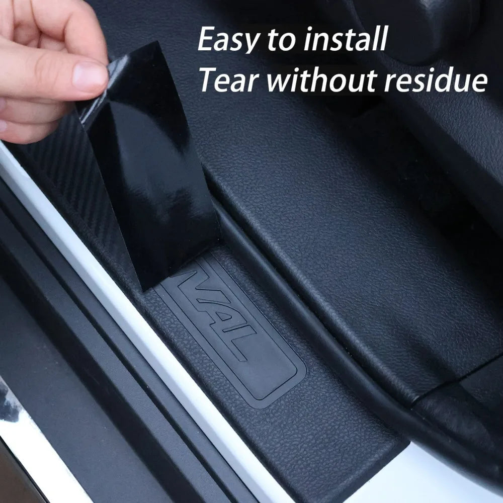 3D Carbon Fiber Sticker Waterproof Door Sill Protector Bumper
