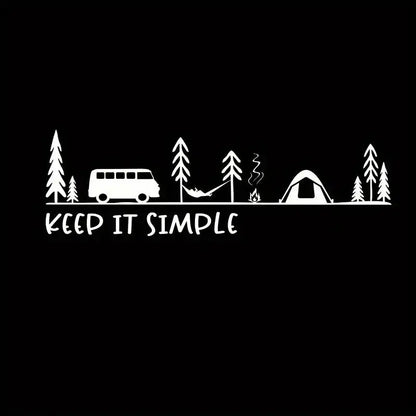Camping Scene Decal Sticker Truck Keep Minimalist Design Durable