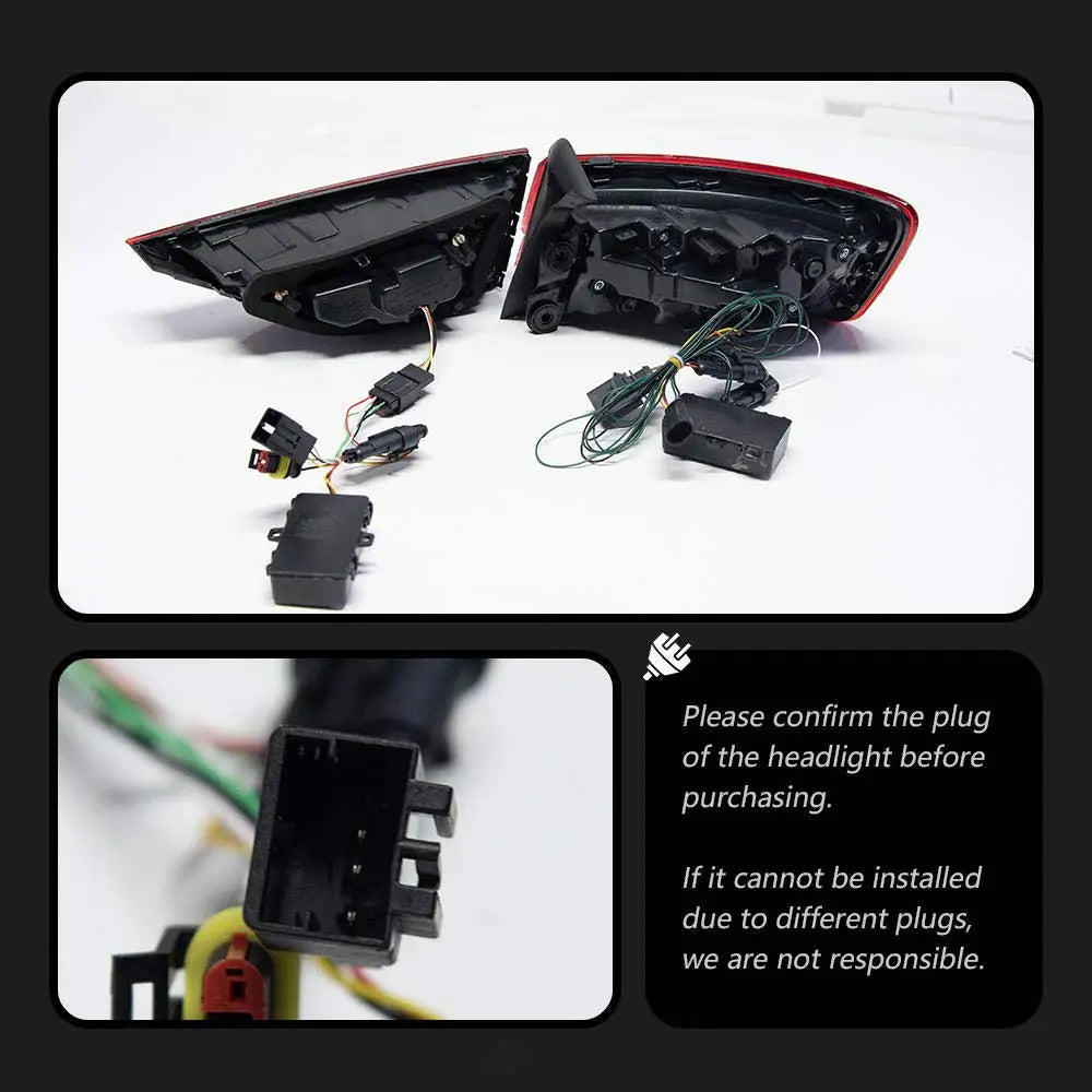 For Audi A3 S3 LED Taillights 2013-2019 Dynamic Signal Taillight