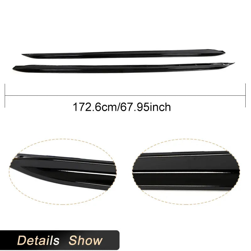 For BMW 3 Series G20 Lci ABS Gloss Black Side Skirts Extensions