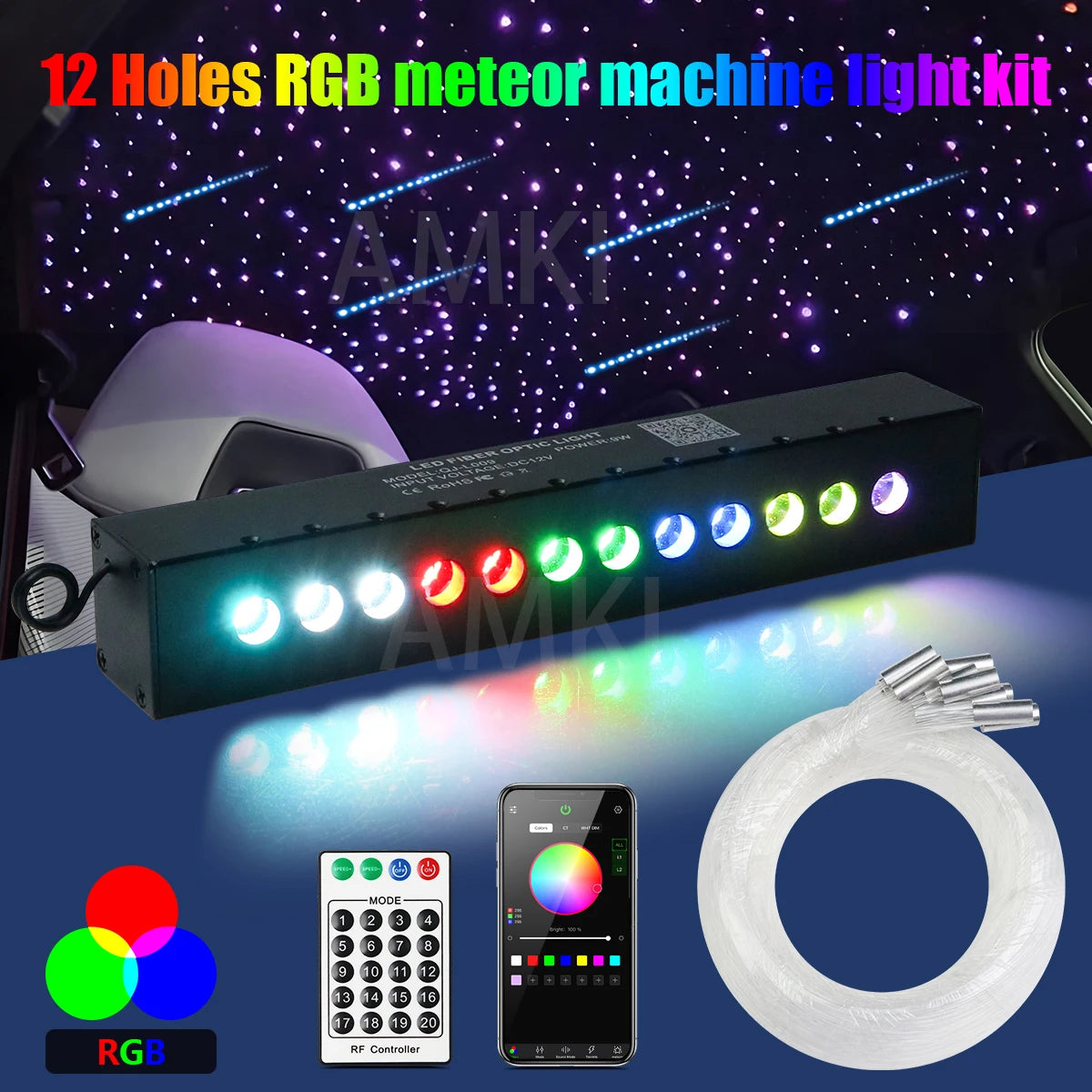 9W 12 Holes Rgbw Meteor Starry Sky Bluetooth APP