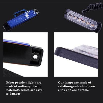 1PC 6LED Strobe Side Marker Indicators Truck Trailer 12-24v