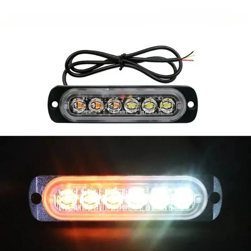 2PCS Strobe 12V 24V 6LED Truck Trailer Stroboscopes Emergency