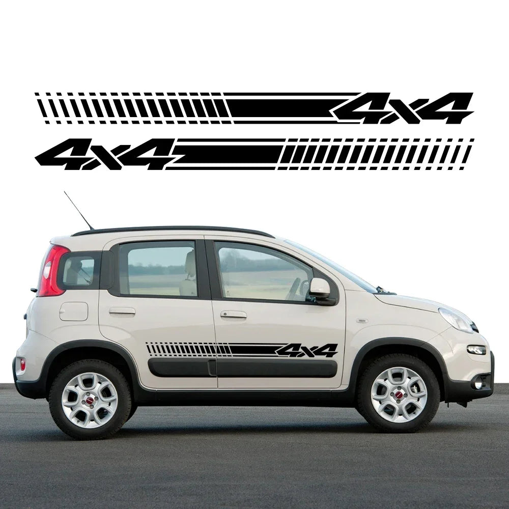 For Offroad Vehicl 2PCS 4X4 Offroad Side Body Stripes Vinyl