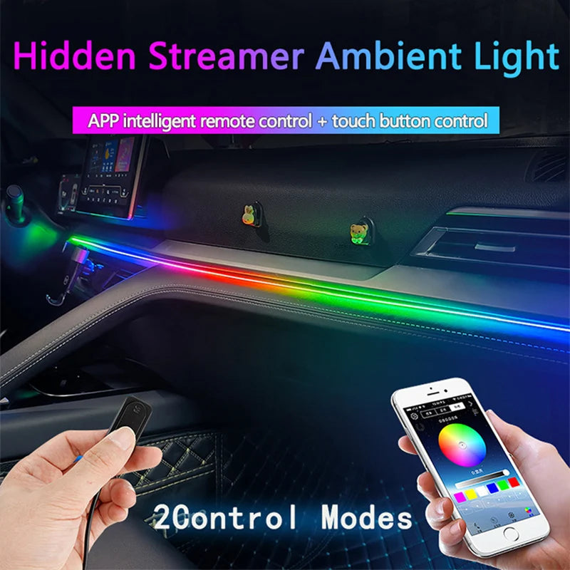 Ambient Colors Acrylic Strips RGB Interior Music Mood Lighting