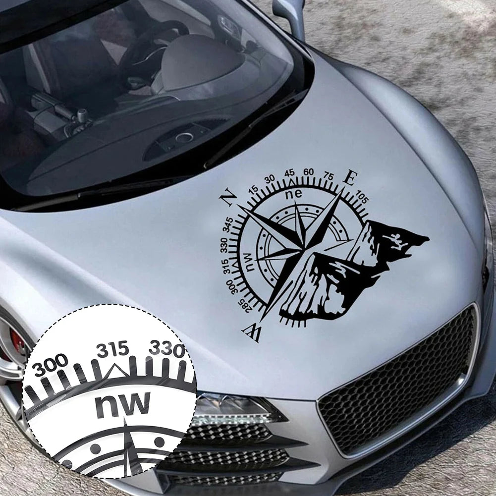 Hood Sticker mountain-compass Large Vinyl Bonnet Side Stickers