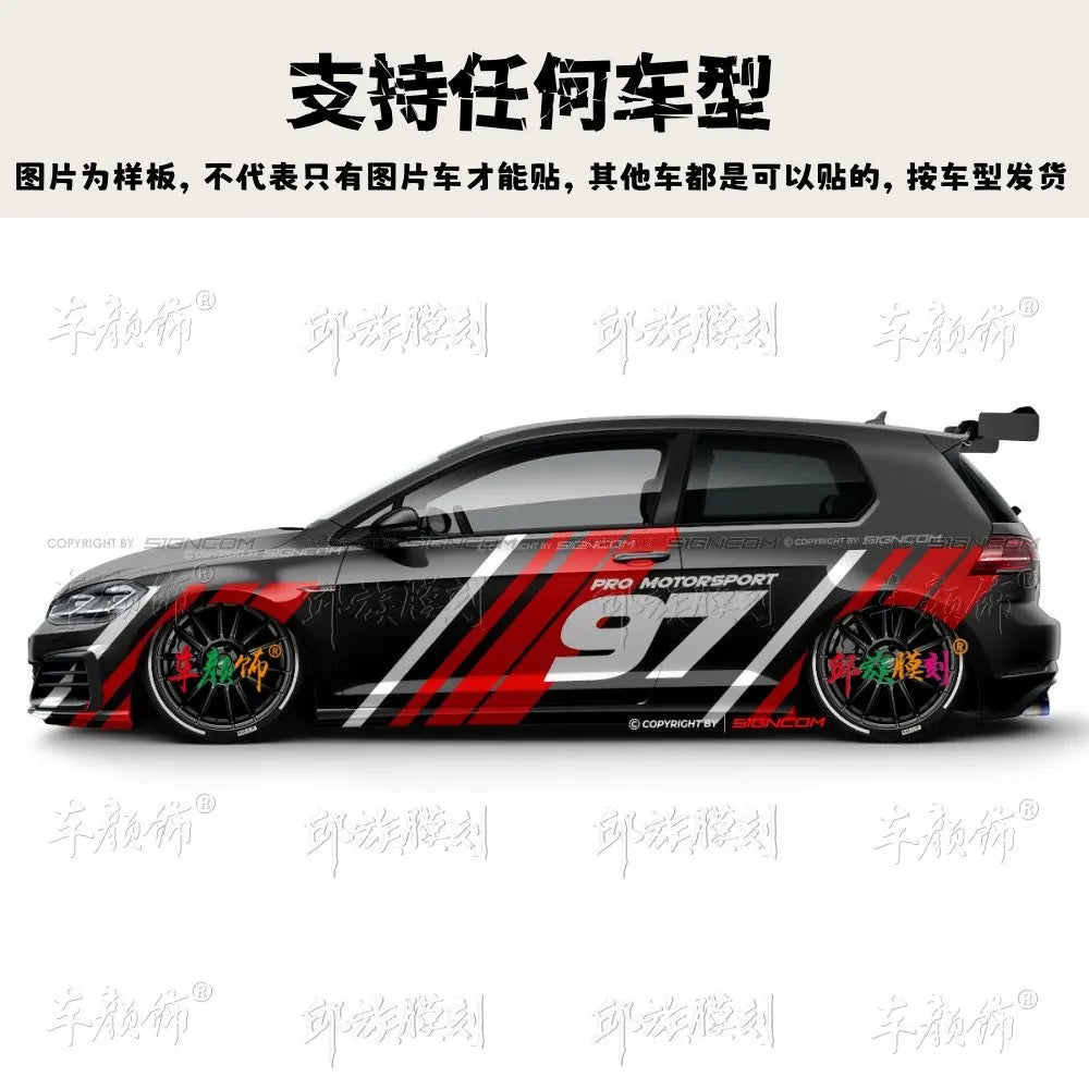 For VW Polo Golf 6 7 Vinyl Sticker Gti Scirocco Body Customized