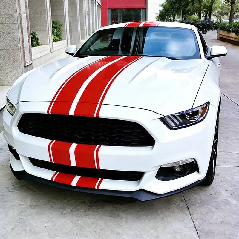For Vehicle Bonnet Roof Body Exterior Racing Stripe Hood Decal