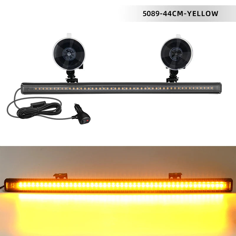 48LED Strobe Front Rear Windshield Emergency Flashing Warning