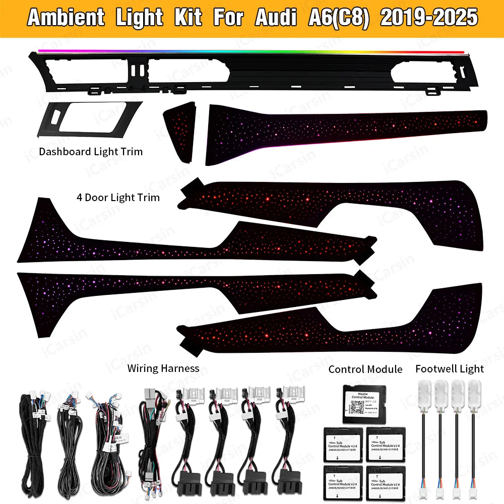 For Audi A6 C8 2019-2025 Europe Star Dynamic Ambient Version