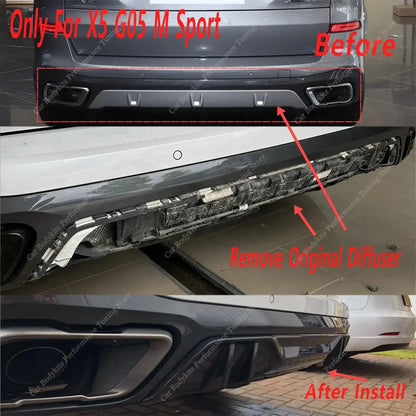 Gloss Black Mp Rear Bumper Splitter Lip Diffuser X5