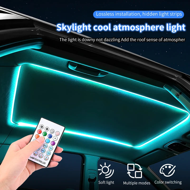 Sunroof Strip Ambient Remote APP Control USB Roof Panoramic