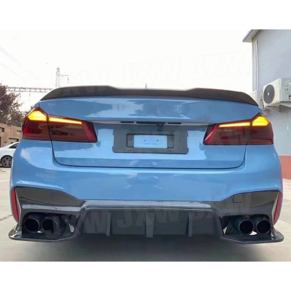 For BMW 5 Series G30 F90 Jxwancf Dry Carbon Fiber Rear Bumper