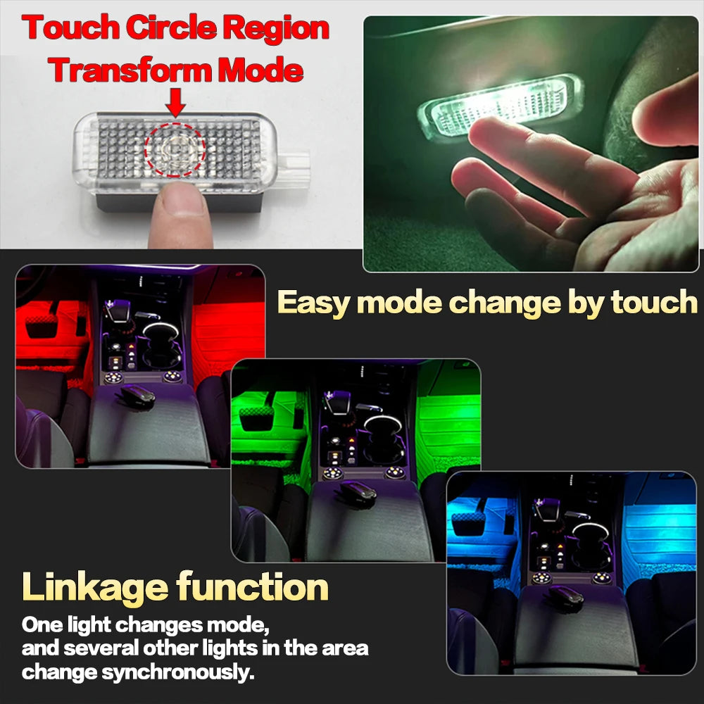 For Audi Tt Q3 Q5 Q7 Interior Footwell RGB Atmosphere A1 8X A4