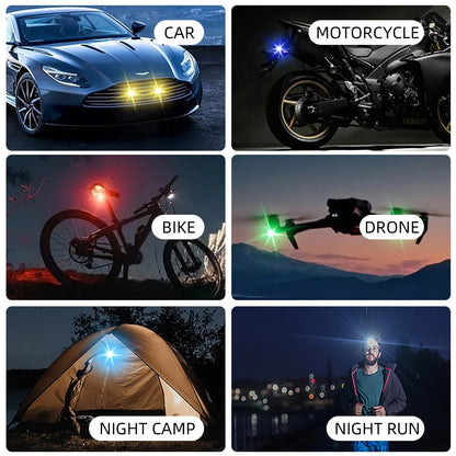 RGB Aircraft Strobe Motorcycle Flash Position Wireless Airplane