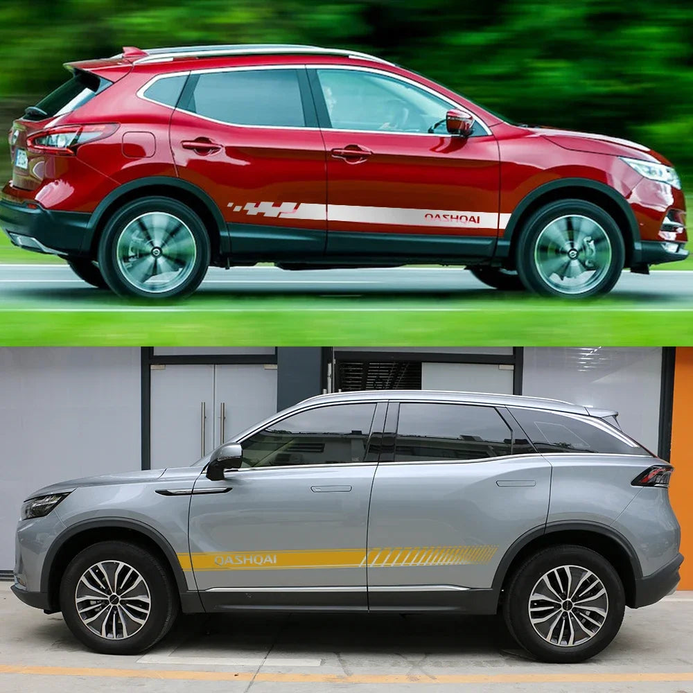 For Nissan Qashqai J10 J11 J12 Door Side Stickers Sport Vinyl
