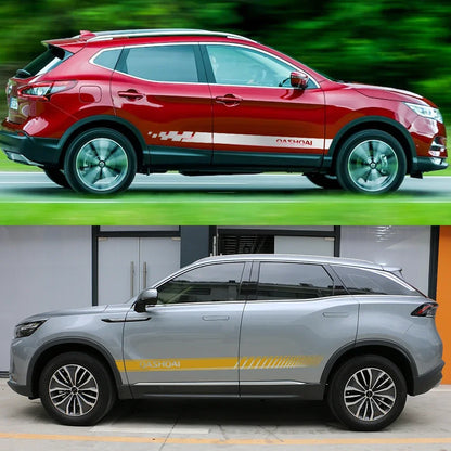 For Nissan Qashqai J10 J11 J12 Door Side Stickers Sport Vinyl