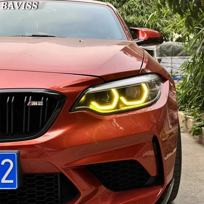 For BMW M2 2 Series Drl Lemon Yellow Angel Eyes Multicolor F22
