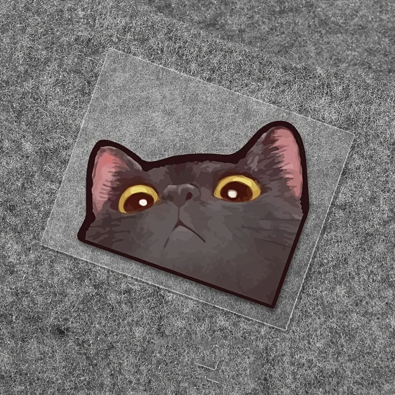 For Auto Body Window Bumper Durable Peeking Cat Decal Waterproof