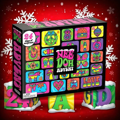 Needoh Advent Calendar 3D Pvc Fidget Doll Christmas Countdown