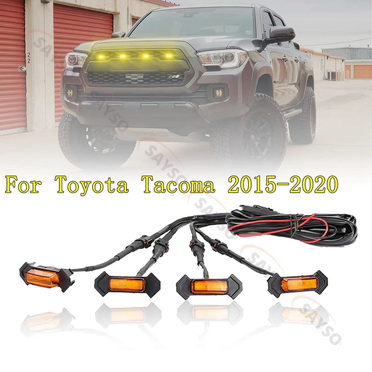 For Toyota Tacoma 2015- 2020 Grille Strobe Warning Daytime