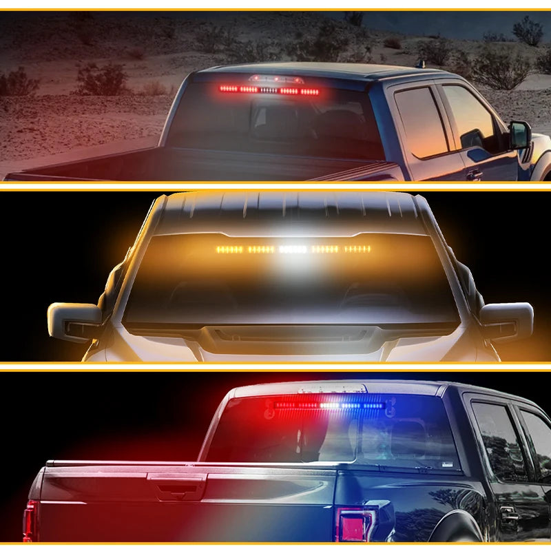 30LED Window Strobe Flashing Warning Bar Traffic Advisor Front