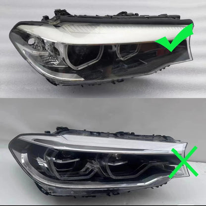 For 2017-20 BMW 5 Series G30 Ice Blue Red Yellow Headlight Angel