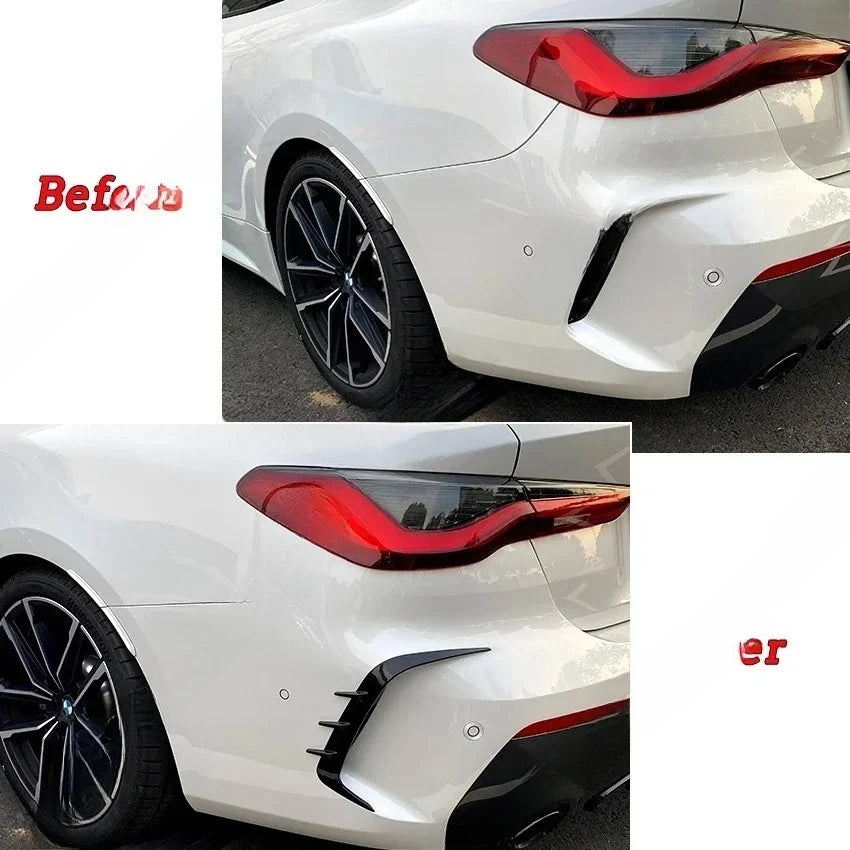 For BMW 4 Series G22 G23 Rear Bumper Splitter Spoiler Air Vent