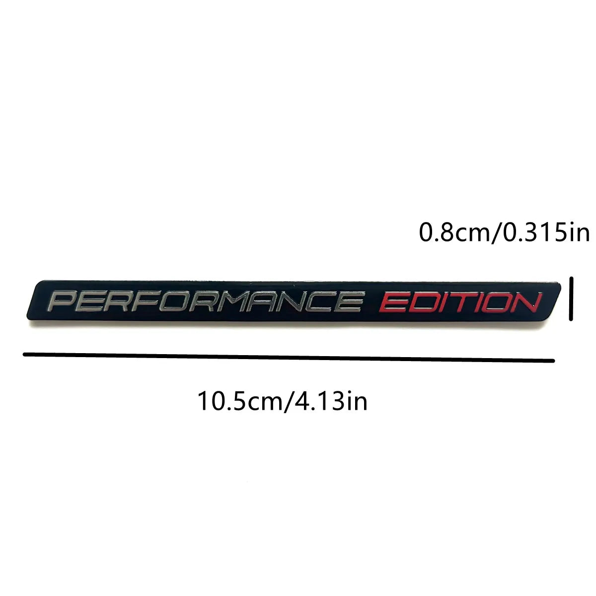 For Motorcycle Aluminium Performance Edition Logo Emblem Black