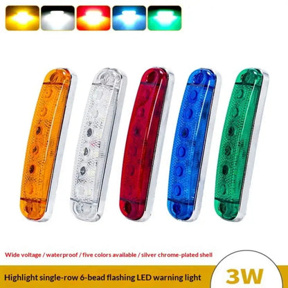 2PCS 6LED External Side Marker Trailer Rear Warning 12V