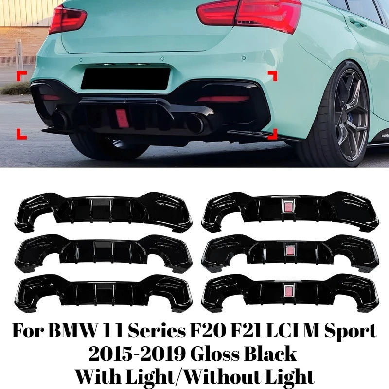 For BMW 1 Series F20 F21 Lci M Sport 2015-2019 Gloss Black Rear