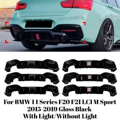 For BMW 1 Series F20 F21 Lci M Sport 2015-2019 Gloss Black Rear
