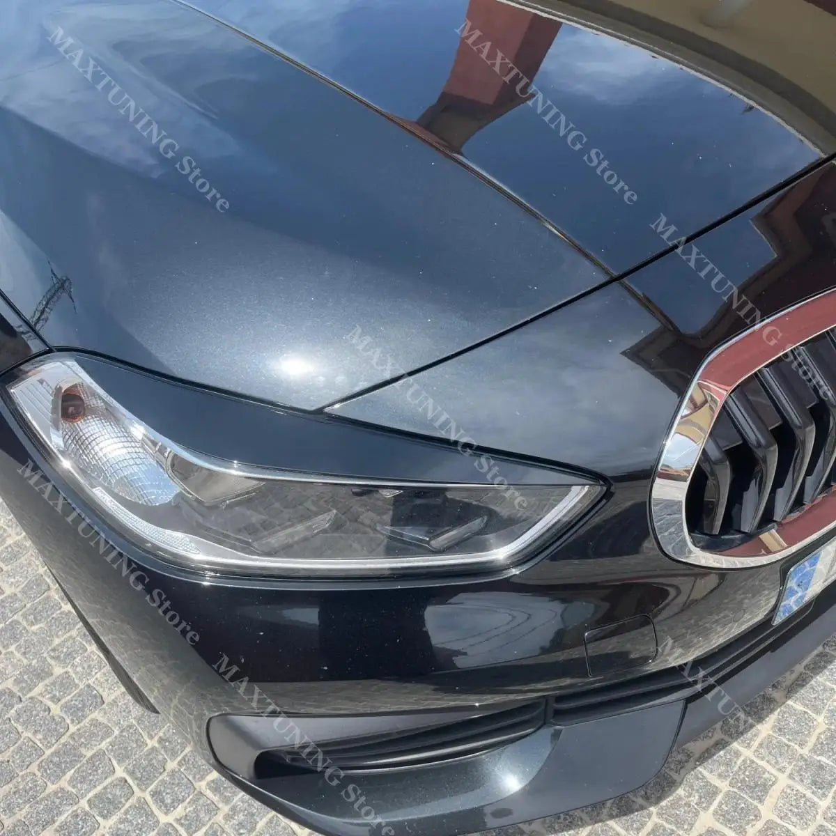For BMW 1 Series F40 Hatchback 2PCS Front Headlight Eyebrows