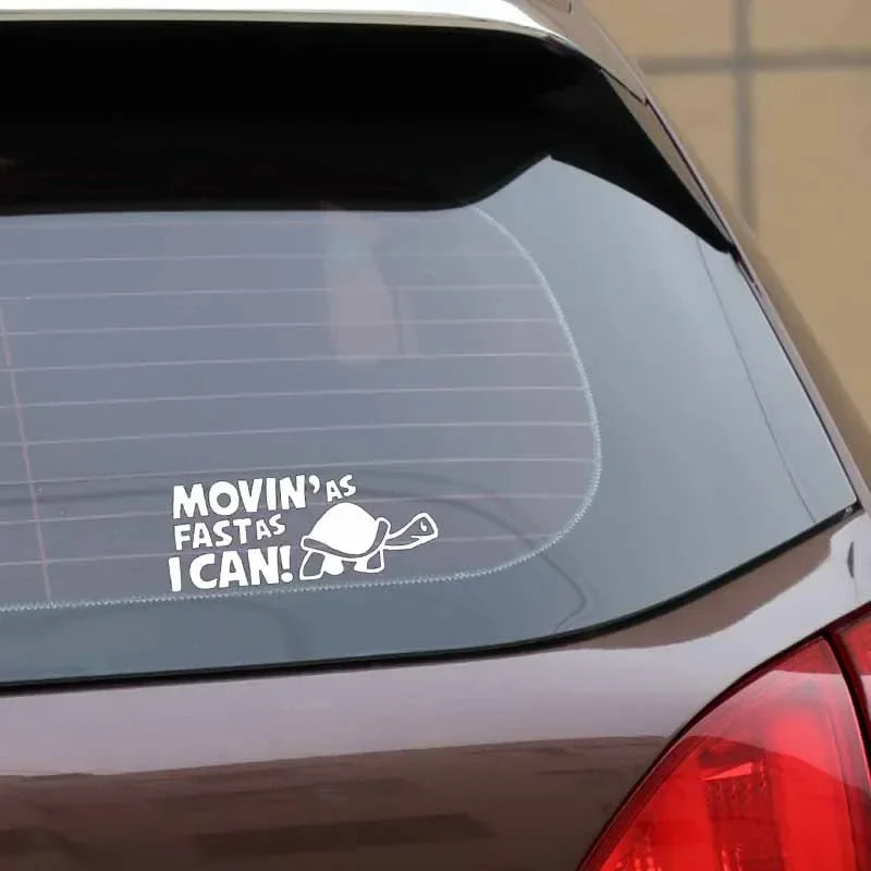 Funnycar Sticker Personality Bumper Fast Drive As I Can