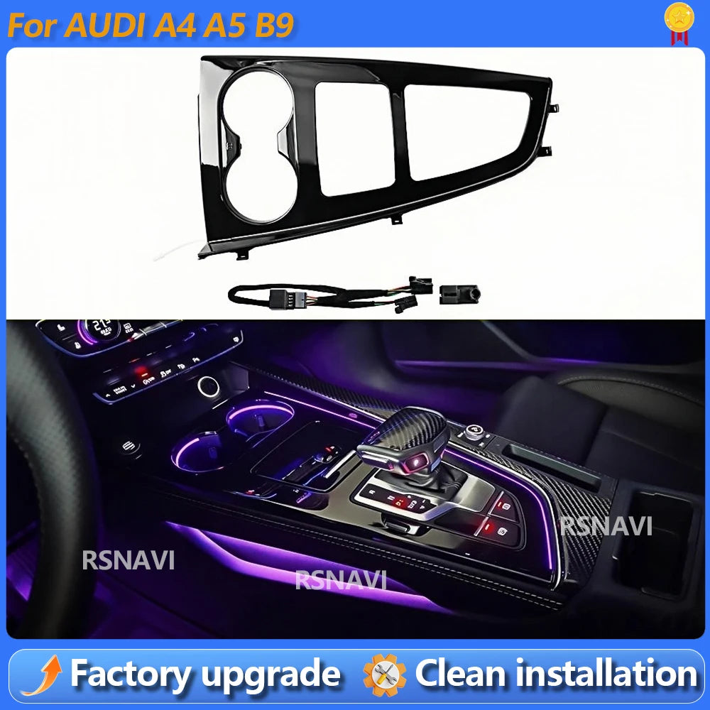 For Audi A4 A5 B9 2017-2023 Auchi Colors Center Console Black