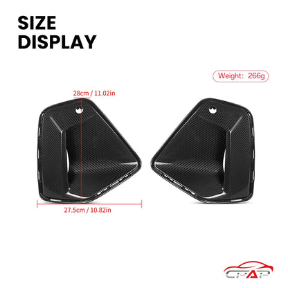 For BMW 5 Series G60 G68 Real Dry Carbon Fiber Front Side Fender