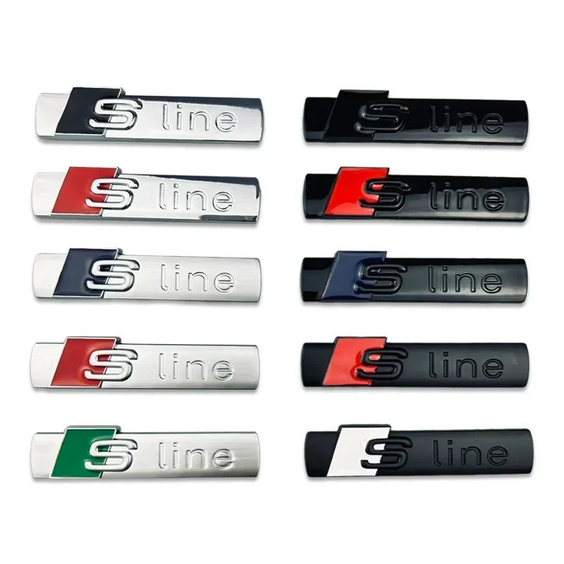 For Audi Sline SQ5 SQ7 Q5 1PCS Side Fender Emblem Sticker Q7 Q8