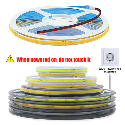 5M 10M 20M 50M Roll Cob Strip Ac 220V