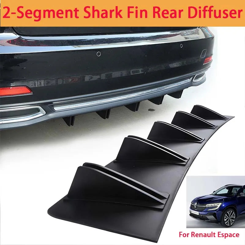 For Renault Espace Shark Fin Rear Diffuser Split Chassis Spoiler
