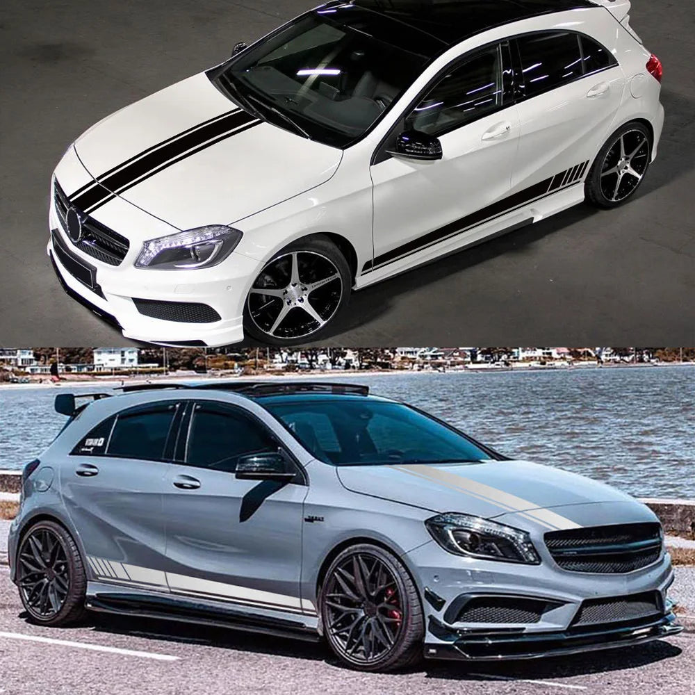 For Audi BMW Mercedes Ford VW Vinyl Stickers Bonnet Decal Toyota