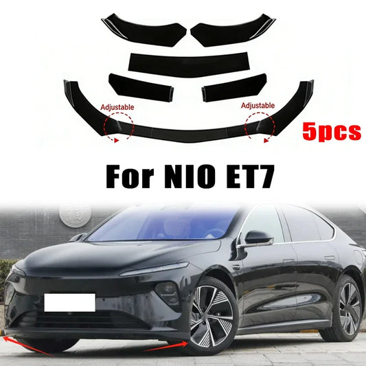 For Nio ET7 5PCS ABS Material Front Bumper Separator Lip Body Kit