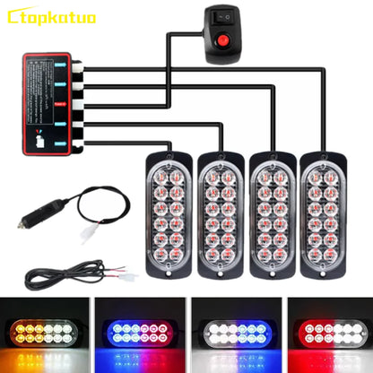 For Trailer In 48LED Emergency Strobe 12V Flashing Truck Van SUV
