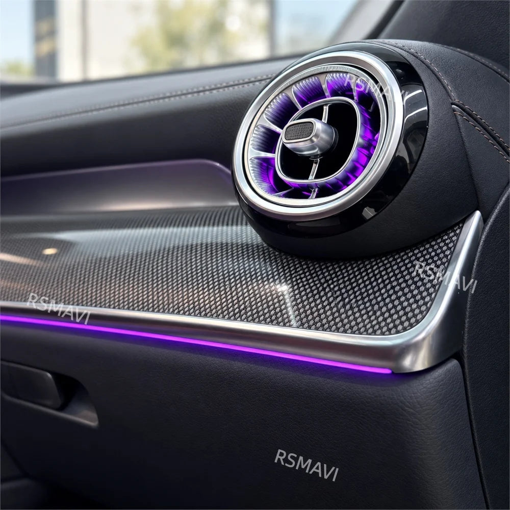 Front Dashboard Turbine Air Vent Kit Ambient Lighting Compatible